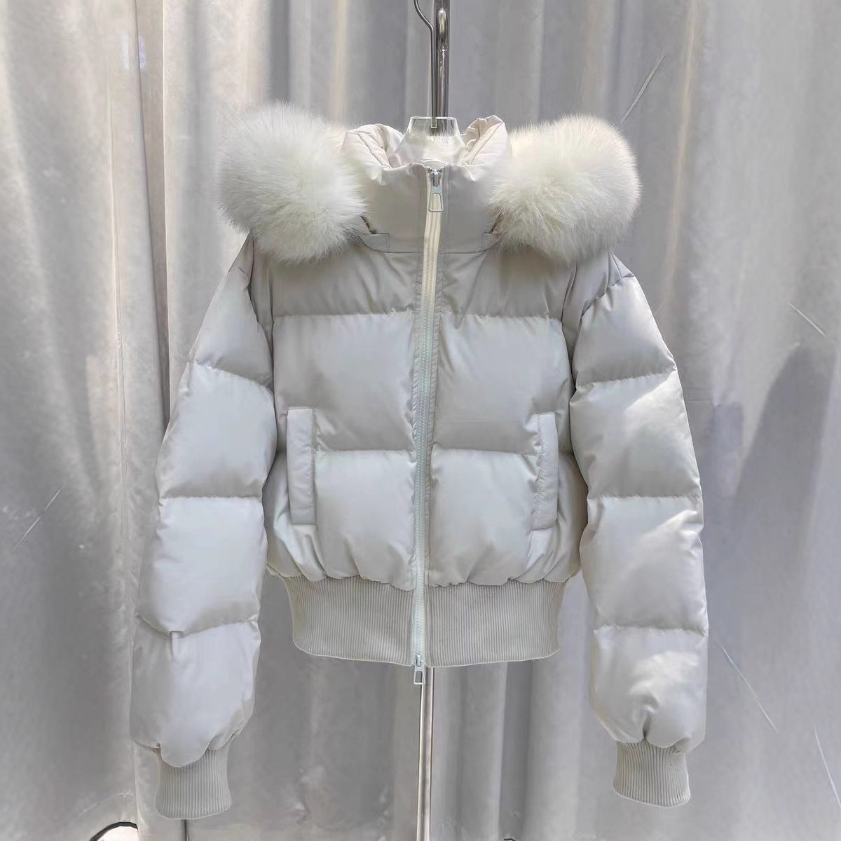 大毛领羽绒服女短款90白鸭绒加厚连帽2025冬新小个子收腰外套防寒,淘宝优惠券,粉丝福利购,淘宝优惠卷