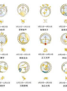 十二星座贝壳小众设计感锁骨链