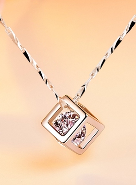 魔方银饰品森系七夕礼物送女友