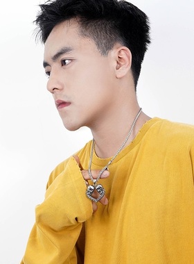 原创设计风骷髅头爱意礼物项链