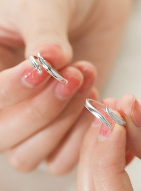 轻奢日系小众设计原创刻字戒指