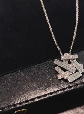 不规则几何满钻小众设计感吊坠