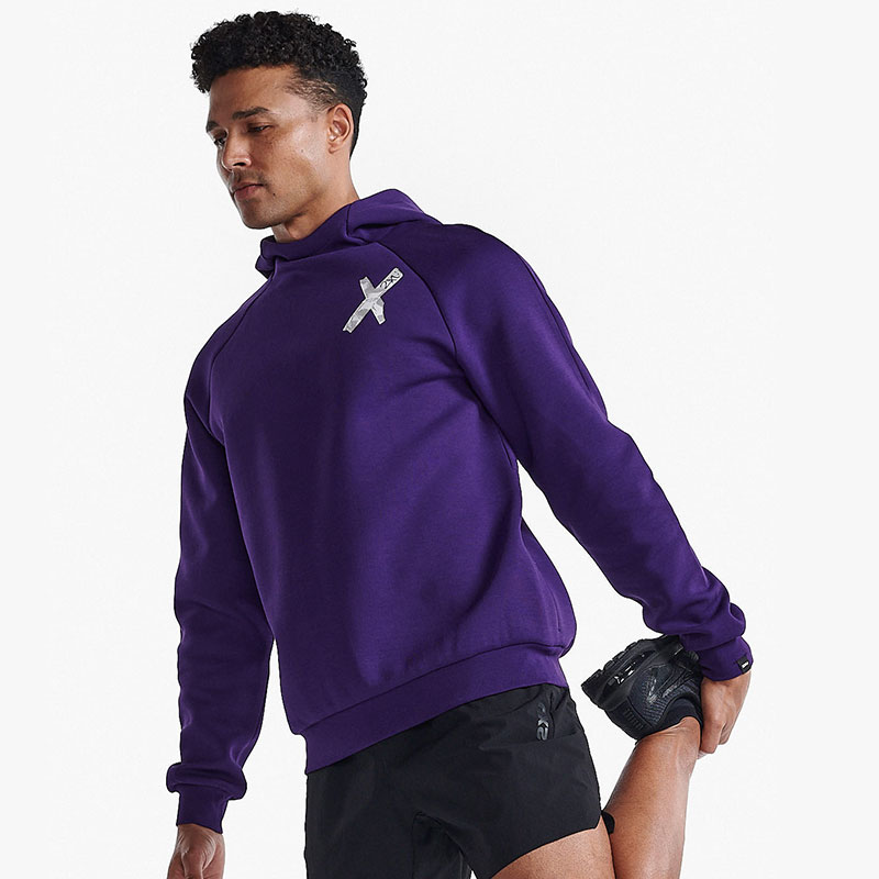 2XU Motion系列男士连帽运动卫衣秋冬套头保暖时尚休闲户外帽衫