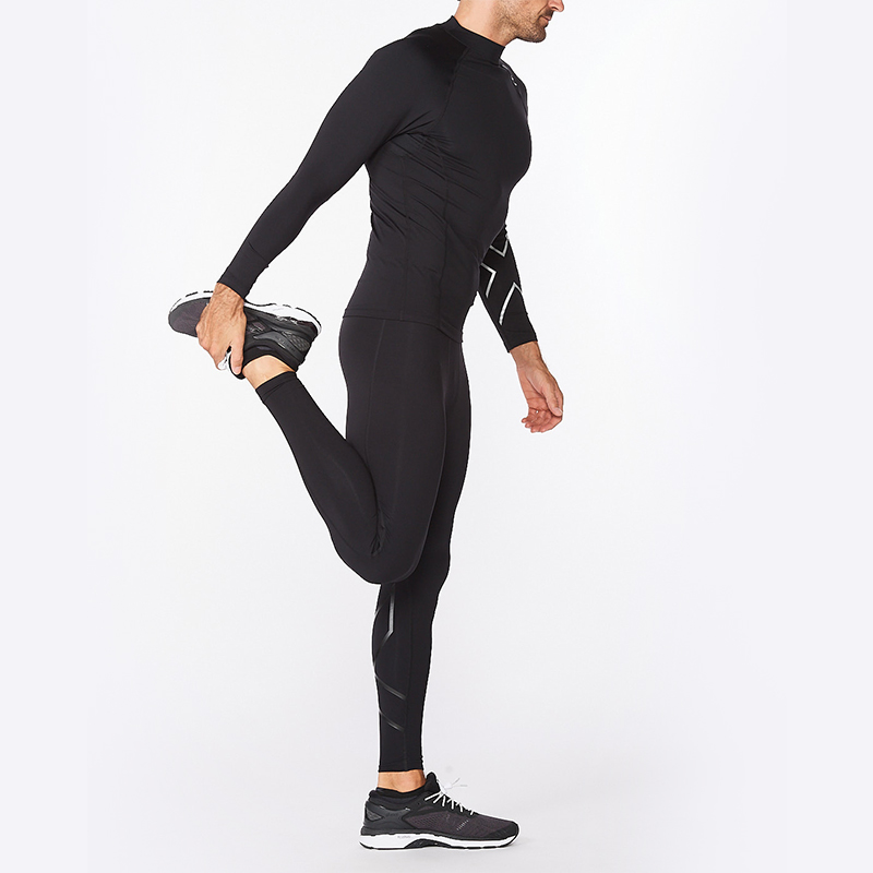 2XU 燃烧系列长袖秋冬保暖压缩衣男健身衣跑步加绒速干滑雪打底