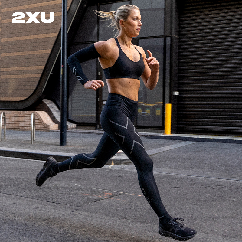 【旗舰裤】2XU Light Speed系列压缩长裤MCS中腰女专业跑步紧身裤