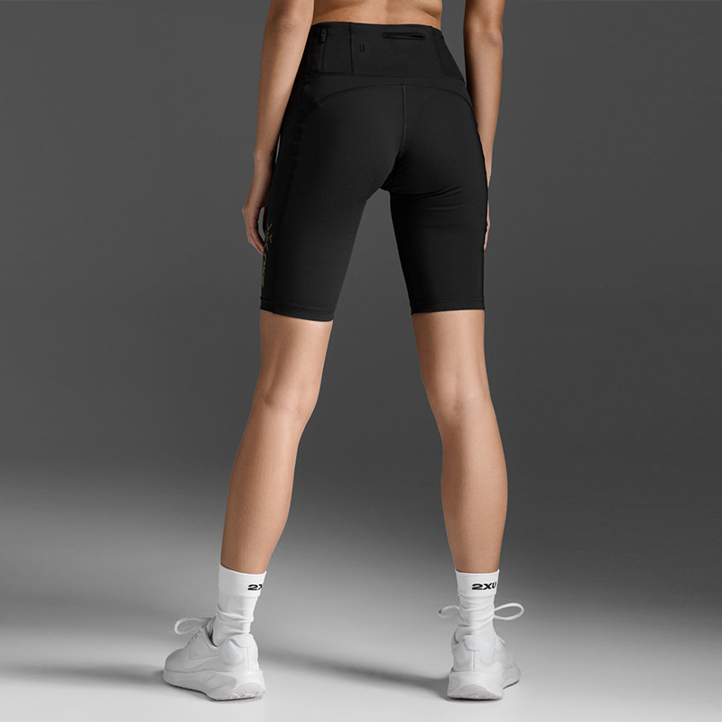 2XU Light Speed系列压缩裤MCS健身裤女中腰运动短裤跑步马拉松裤