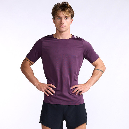 2XU Light Speed系列男透气速干t恤跑步上衣吸汗户外马拉松短袖 - 图1