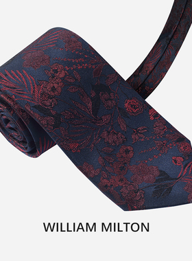 WILLIAMMILTON真丝商务暗花领带