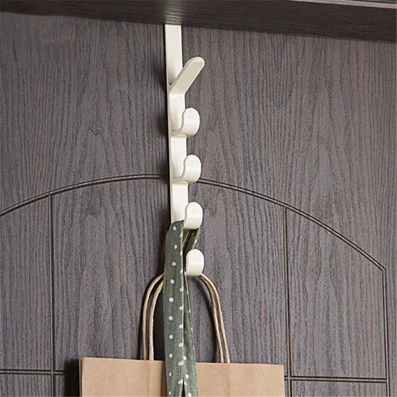 门后挂钩挂衣架卧室门上免打孔痕门背式收纳置物衣服挂架衣帽钩 - 图2