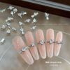 Zircon fingertip ring, manicure jewelry, light luxury, sparkling diamond nails, finished diamonds