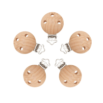 Mabochewing 5pcs 30mm 35mm Powerful Beech Wooden Clip Round