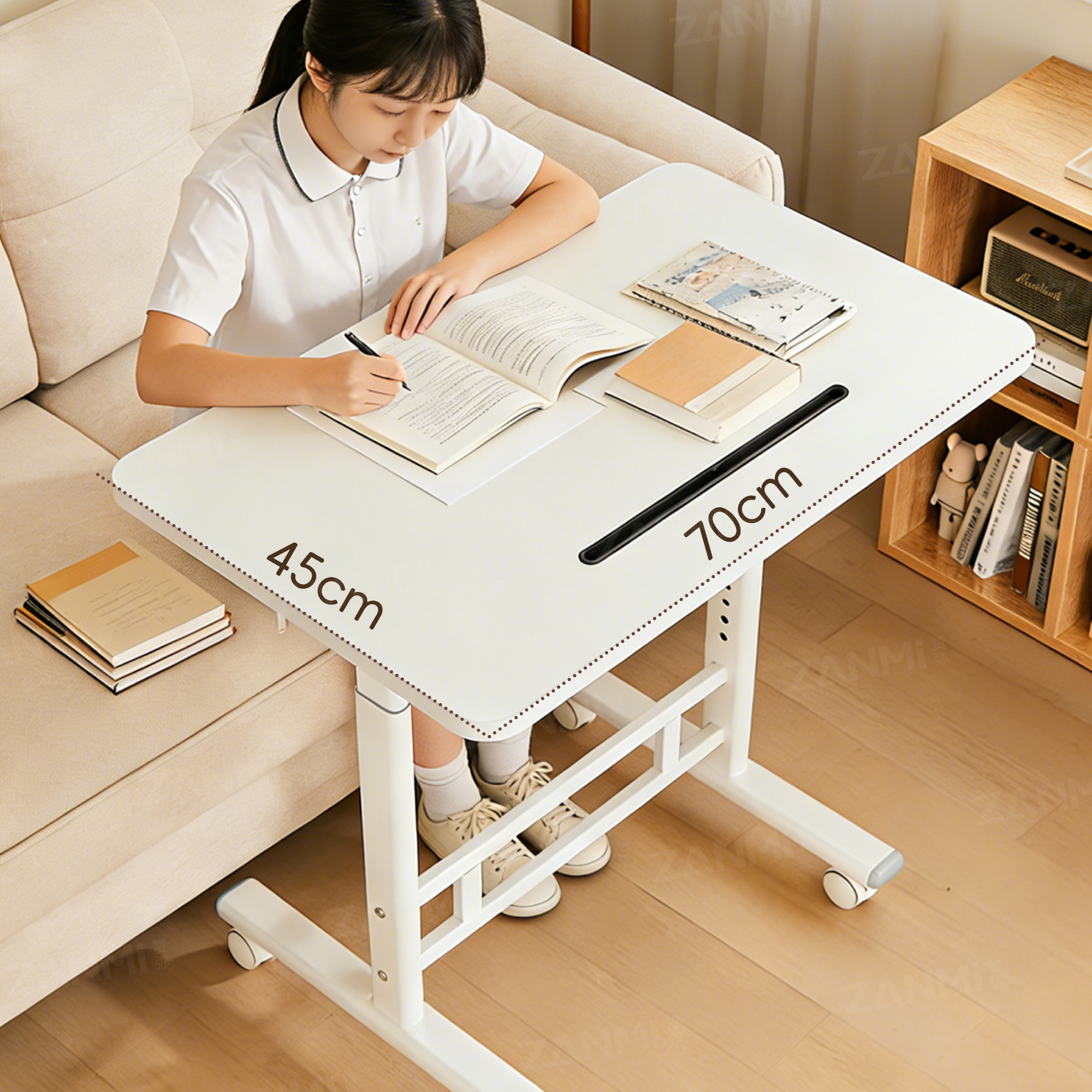 床边桌可移动书桌电脑桌升降桌卧室简易办公桌学生家用儿童学习桌,淘宝优惠券,粉丝福利购,淘宝优惠卷
