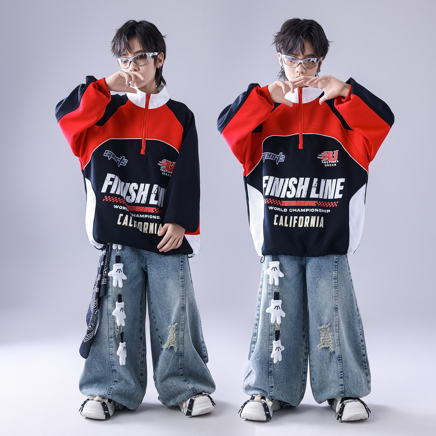 街舞儿童潮服hiphop童装少儿服装架子鼓男童潮牌套装元旦演出服酷,淘宝优惠券,粉丝福利购,淘宝优惠卷