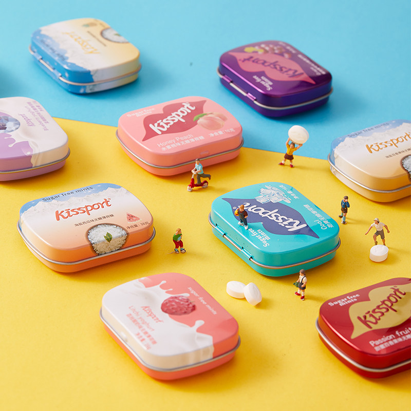 luckykiss无糖薄荷糖40粒装强劲清凉随身口香糖果网红清新香体糖