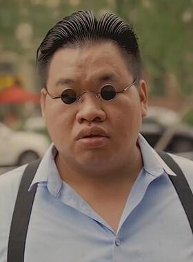 冷少迷你小太阳眼镜男款高级感圆框太阳眼镜师爷搞笑小镜片太阳眼