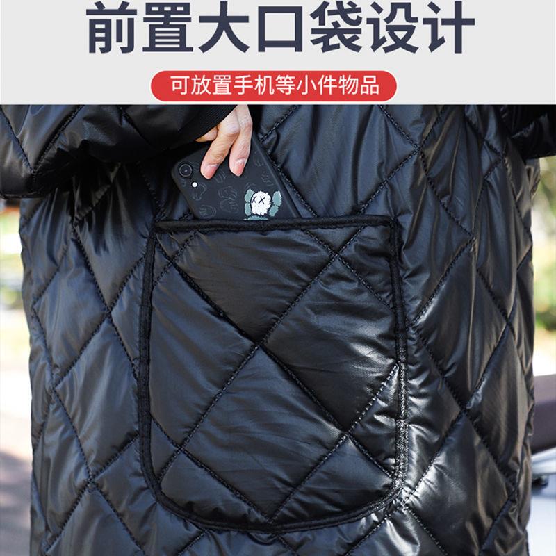 电动车挡风被冬季骑行护腿挡风衣摩托车防风罩超厚保暖膝盖加绒厚 - 图2