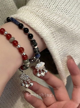 新中式复古平安锁铃铛手