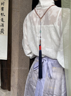 新中式璎珞长背云串珠吊坠项链