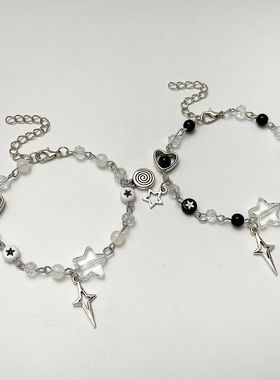 Fashion Couple Beads Bracelets Love Heart Star Handmade Y2K