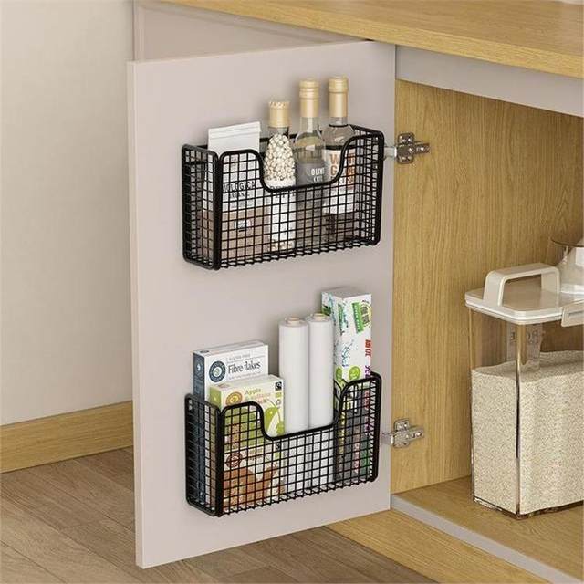 Cabinet door storage wall hanger without hole drilling