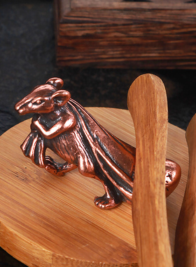 仿古铜器手把件钱袋老鼠工艺品