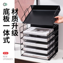 FILE SHELF METAL FILE FRAME DESK FACE STORAGE RACK IRON MULTILAYER FOLDER RACK STORAGE BOX BOOKSHELF FILE OFFICE BOOK STAND FILE SHELF OFFICE STATIONERY SUPPLIES BIG FULL INFORMATION SHELF