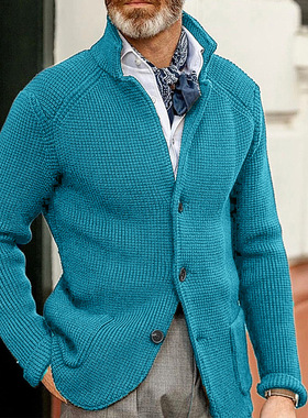 Men's Slim-fit llar Knitted Cardigan Jacket Large Size Men's