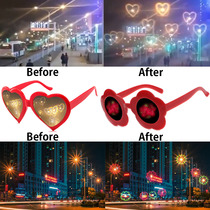 Heart Shaped Love Effects Glasses Watch The Lights Change He