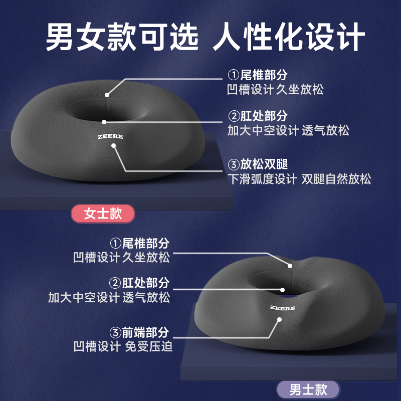 痔疮垫手术后专用坐垫镂空屁股垫减压夏季办公室久坐褥疮垫尾椎骨