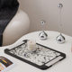 Metal solid wood horse tray ornament sample room