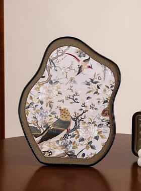 中古风电视柜卓面摆件创意装饰画法式客厅卧室挂画复古玄关柜摆画