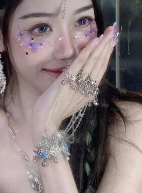 好看的古风手链西游紫霞仙子铃铛戒指跳舞流苏敦煌手镯汉服配饰