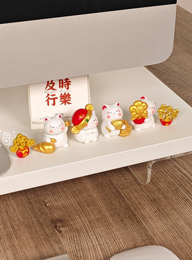 可爱猫咪桌面装饰摆件2026新款办