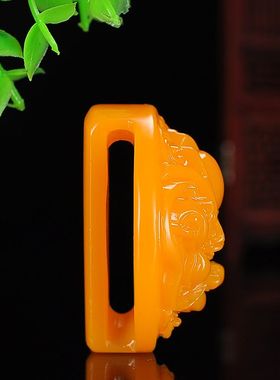 天然黄龙玉男款招财貔貅