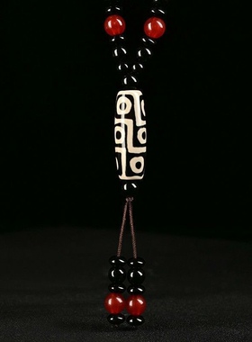 西藏九眼天珠玛瑙玉石项链