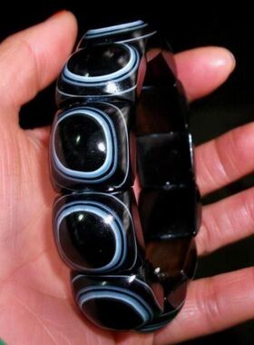 正品天眼缠丝玛瑙手链串