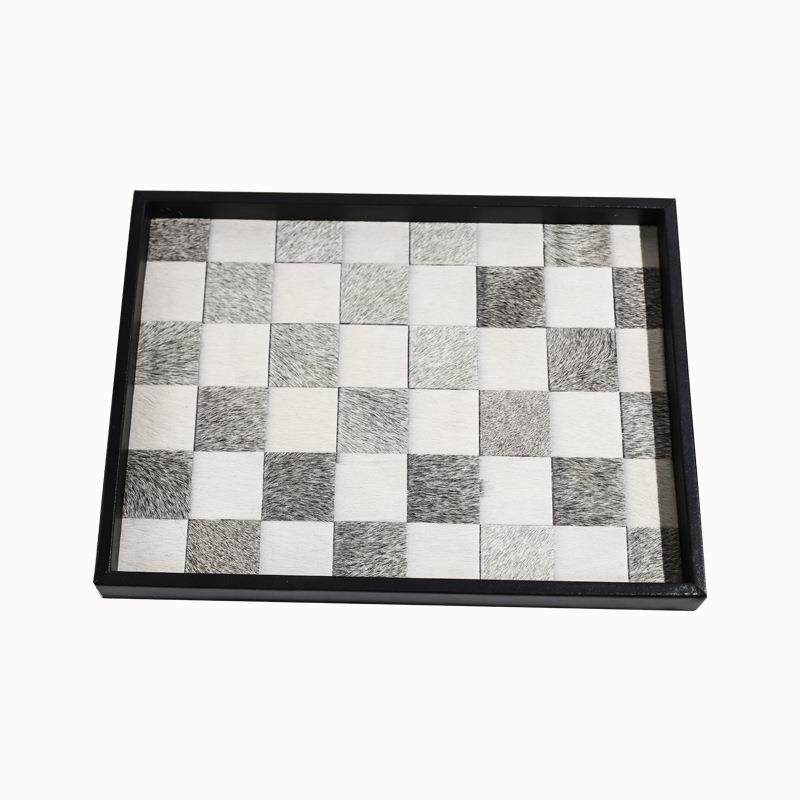 多莫家居香薰马毛棋盘格托盘摆件ins风北欧首饰咖啡杯桌面收纳盘,淘宝优惠券,粉丝福利购,淘宝优惠卷