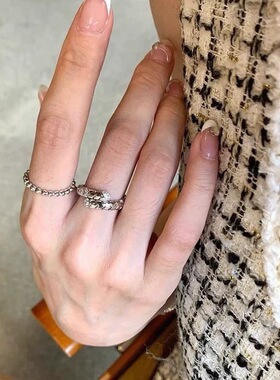 「美杜莎女王」中古风蛇形碎钻戒指新款时尚高级感百搭小众指环女