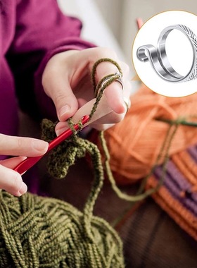 钩针带线戒指编织钩毛线带线神器食指钩织尾戒戒指个性小众指环