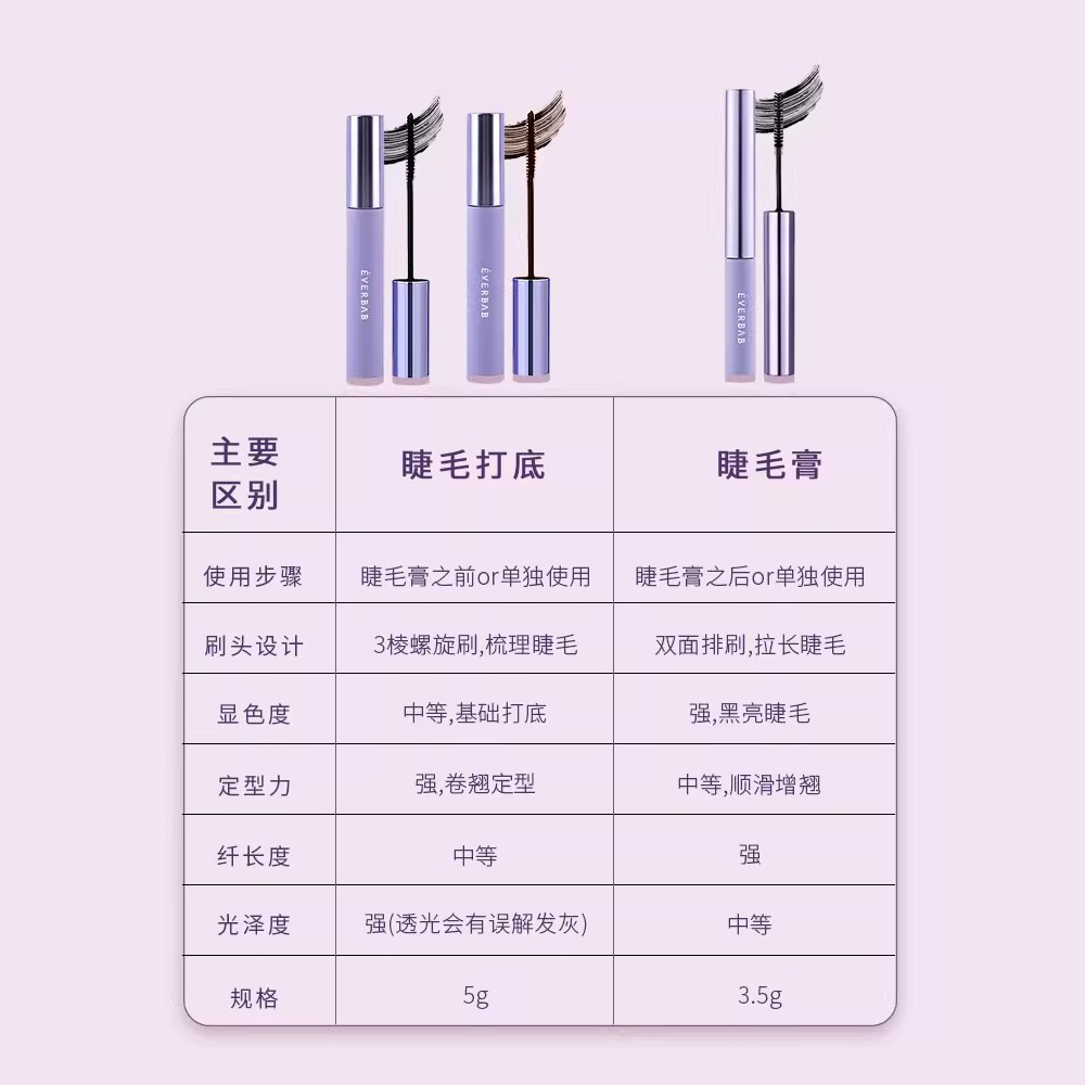 everbab睫毛打底膏睫毛膏纤长自然卷翘浓密纹丝不动定型液正品女,淘宝优惠券,粉丝福利购,淘宝优惠卷