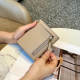 2022 new contrasting color niche design for women's wallet wallet genuine leather short coin wallet premium sense short clip card bag