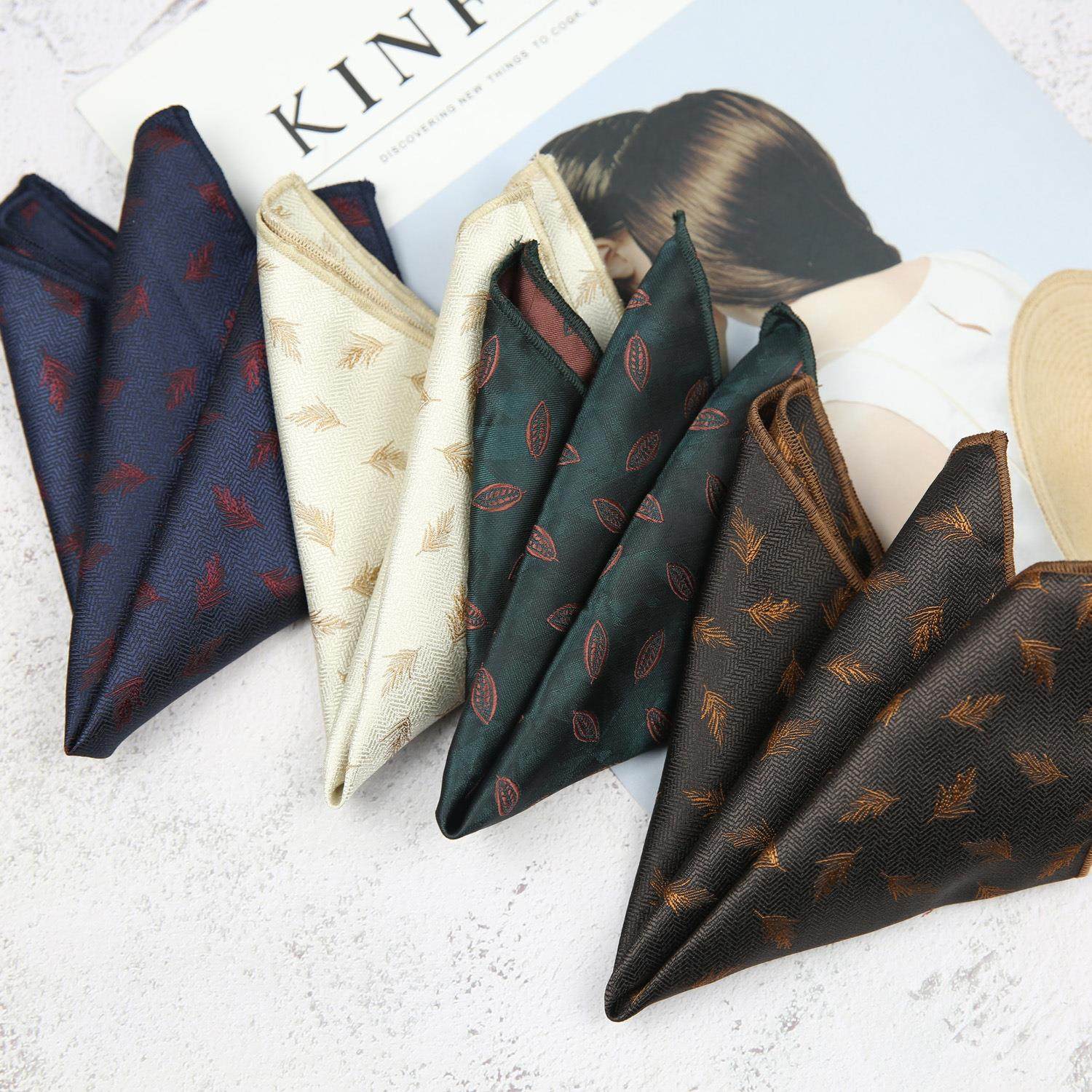 男士小方巾西装口袋巾 礼服胸巾复古商务西服咖色酒红藏青羽毛,淘宝优惠券,粉丝福利购,淘宝优惠卷