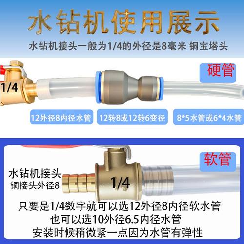 水钻牛筋软管抽水泵PVC水管打孔机4分20切割专用透明小接头台式16 - 图2