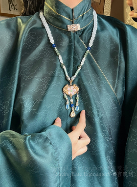 流苏明制璎珞项链马面裙配饰品