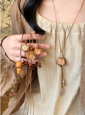 小马猫咪项链可爱长款毛衣链