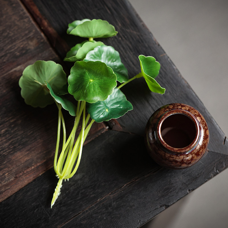 颂物 复古陶罐小花器摆件创意陶瓷迷你花缸 桌面博古架装饰品摆设,淘宝优惠券,粉丝福利购,淘宝优惠卷
