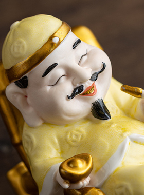 趣味摇摇椅地主公地主婆摆件