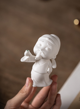 国风可爱小李白摆件陶瓷工艺品