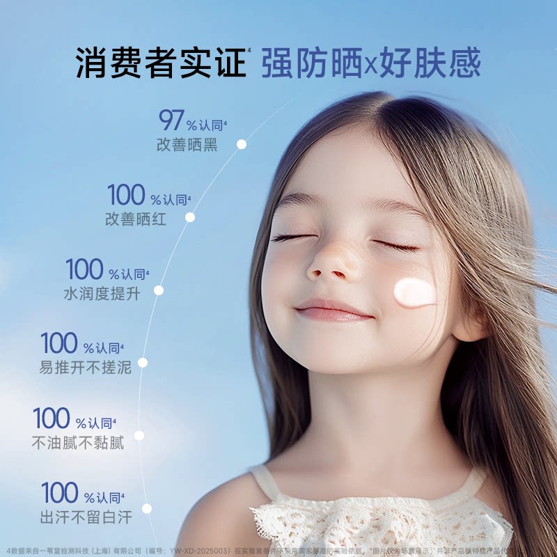 wickle儿童防晒霜轻乳防晒宝宝专用隔离紫外线防晒乳霜SPF31
