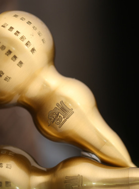 黄铜压铸百福铜葫芦 创意精雕铜葫芦家居铜器摆件 百福葫芦